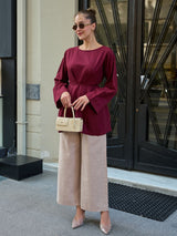 Pinnella Maroon Pinched Shirt