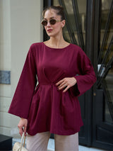 Pinnella Maroon Pinched Shirt