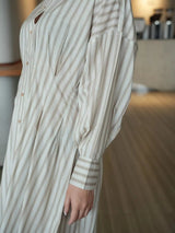 Braun Stripe Long Dress