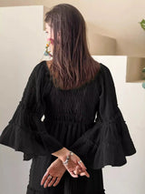 Ellora Long Maxi Dress - Solid Black