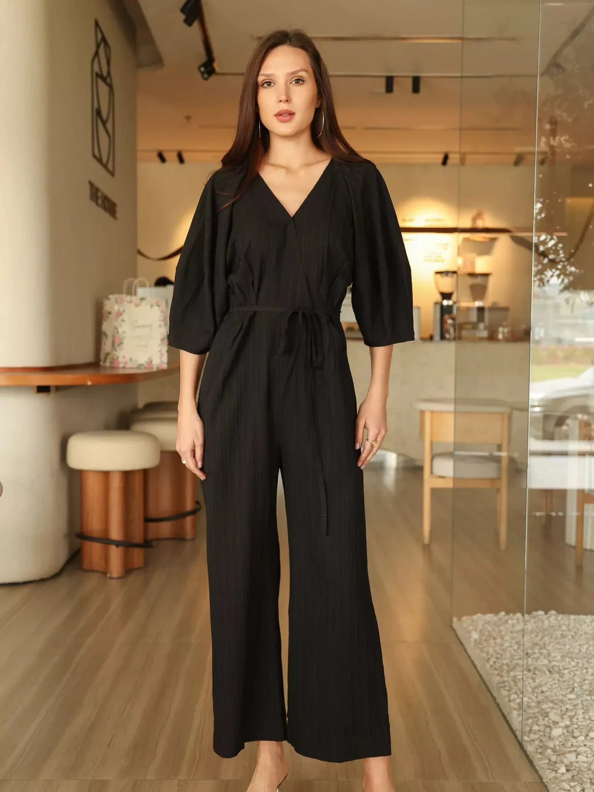 Ayla Crush Black Jumpsuit