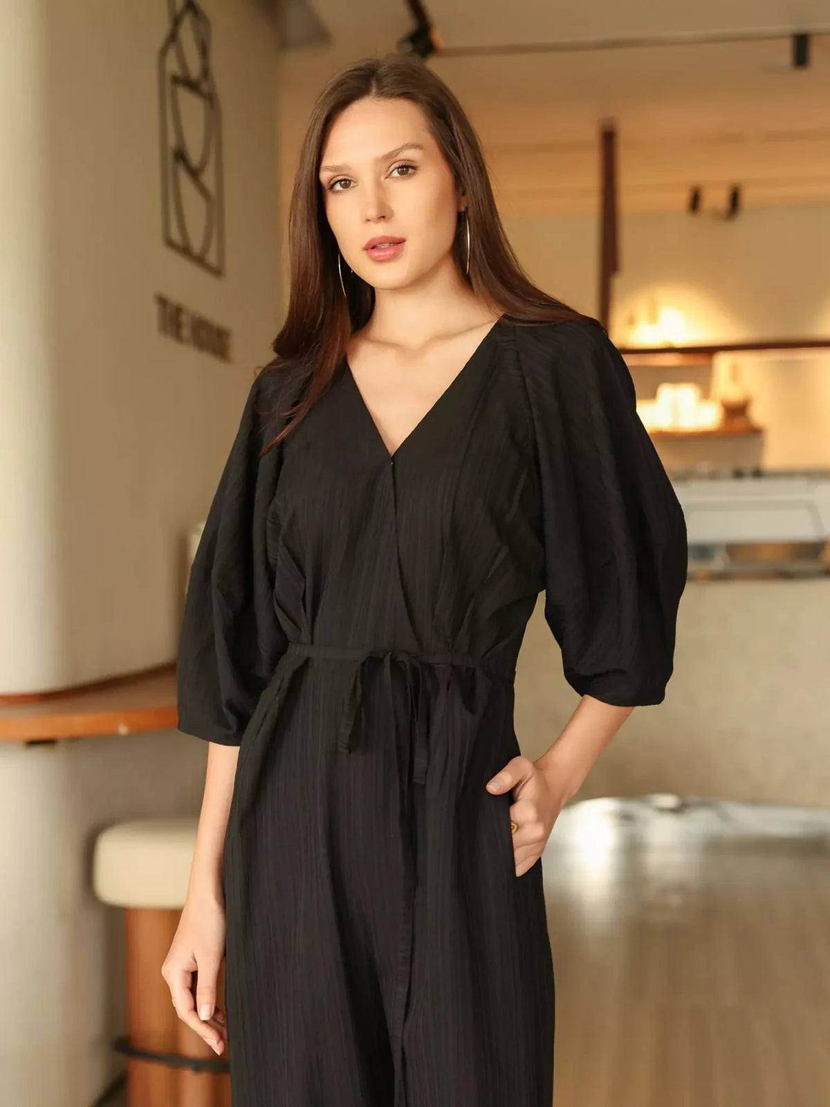 Ayla Crush Black Jumpsuit