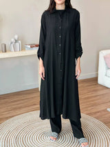 Ozan Tunic Long Shirt & Pants Co Ord Set